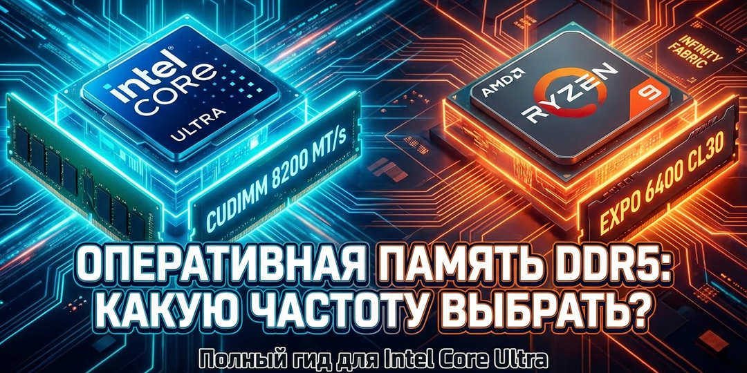Оперативная память DDR5 в 2026 году: Полная энциклопедия выбора частоты для Intel Ultra и Ryzen 9
