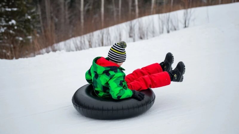     Снежная горка. Тюбинг. Плюшка. Altapress.ru/Нейросети