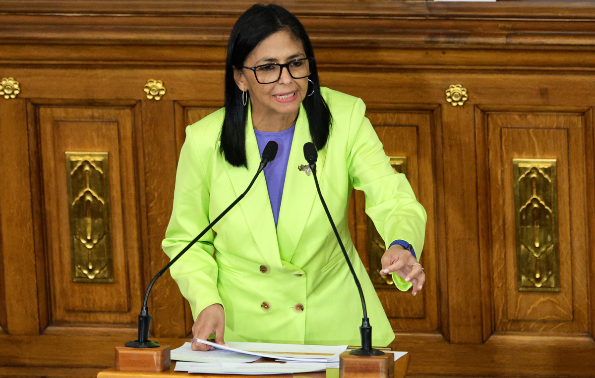    Уполномоченный президент Венесуэлы Делси Родригес  Jesus Vargas/Getty Images