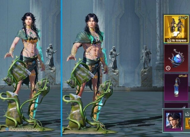    Мужской и женский костюм персонажа «Дитя увядания» в PUBG Mobile