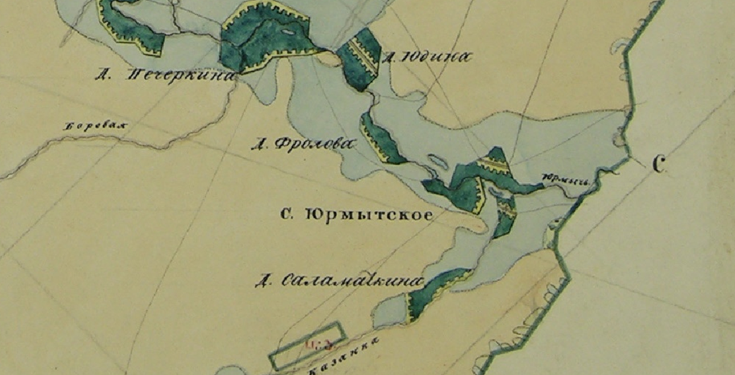 Фрагмент Плана Генерального Межевания Екатерины II.