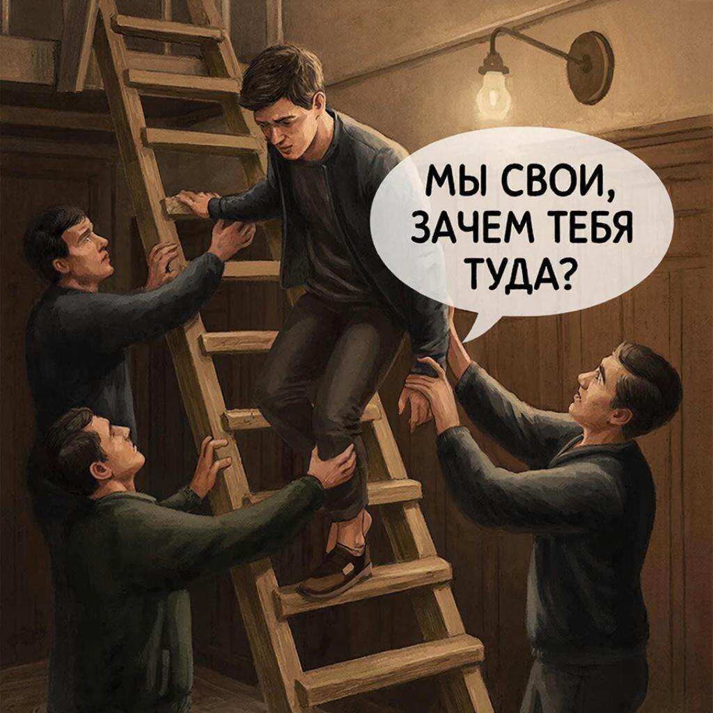 саботаж через «заботу», страх изменений в группе.