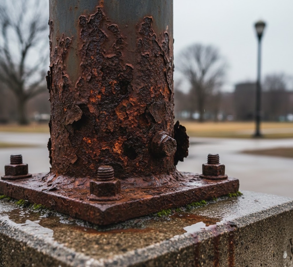 Коррозионное поражение опоры