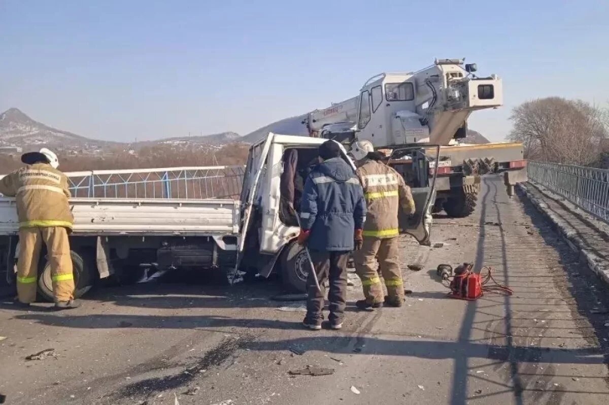    Приморские пожарные деблокировали водителя после ДТП около Екатериновки