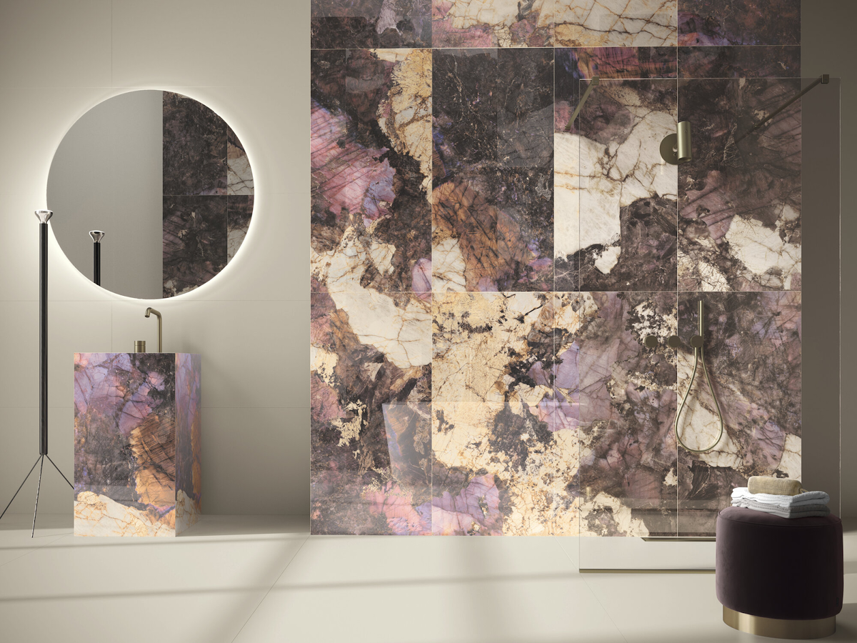 Пример реализованного решения с использованием керамогранита от APE Ceramica. Цвет PINK, коллекция MAGALLANES. В GLOBUS CERAMICA можно купить отделочные материалы из последних коллекций этого производителя