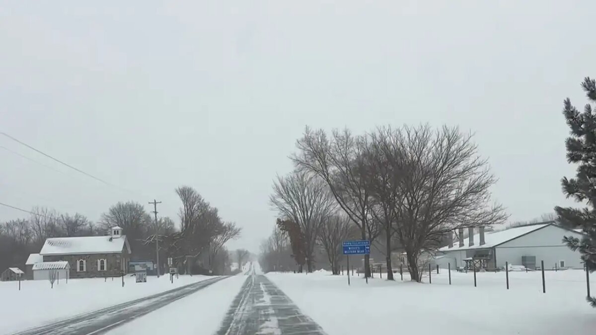    Снежная буря в США. © Скриншот из YouTube