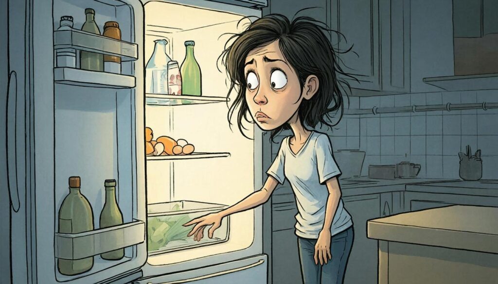    Испытывая острый энергодефицит, мозг запускает программу поиска быстрых калорий. Фото сгенерировано в ГигаЧате