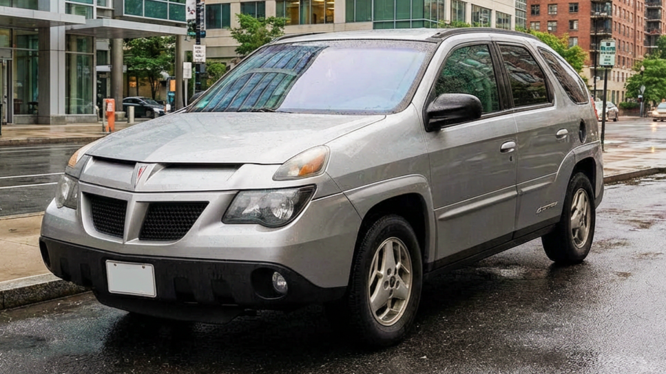 Вот он, виновник торжества. Pontiac Aztek. Дизайн, который смогли одобрить только в комитете, где никто друг с другом не разговаривал. Революция, которую никто не просил, но которую мы никогда не забудем.