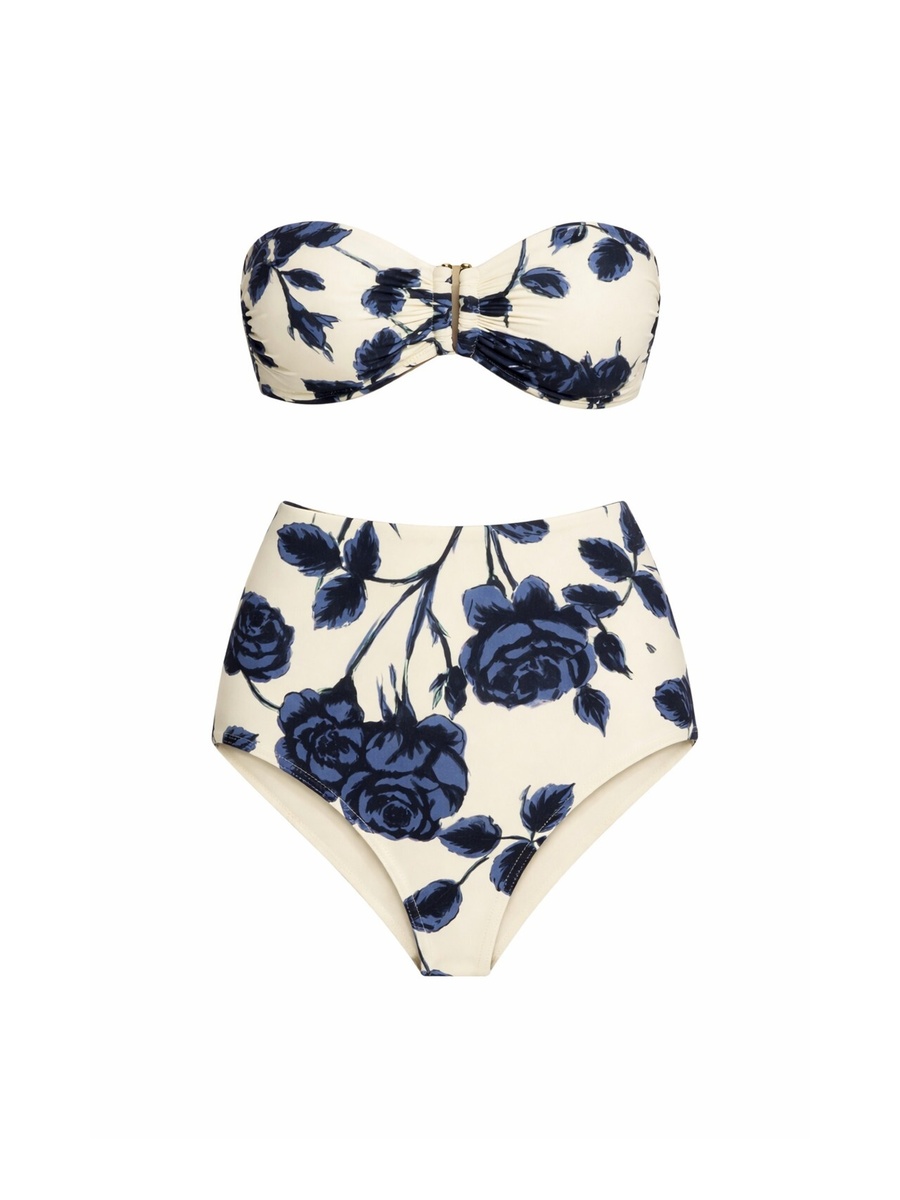 Купальник бандо с плавками высокой посадки Seafolly, артикул 31409DD234