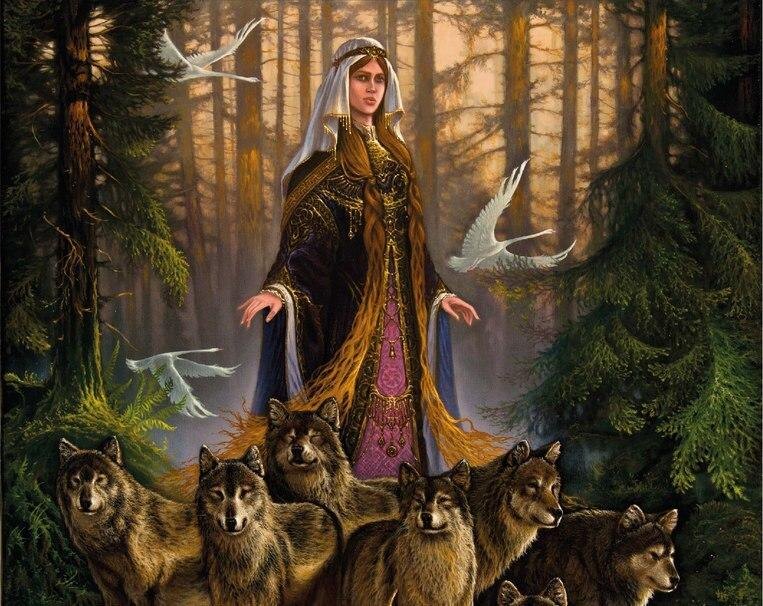 Ягини-хозяйка лесов, понимающая зверей и птиц. 