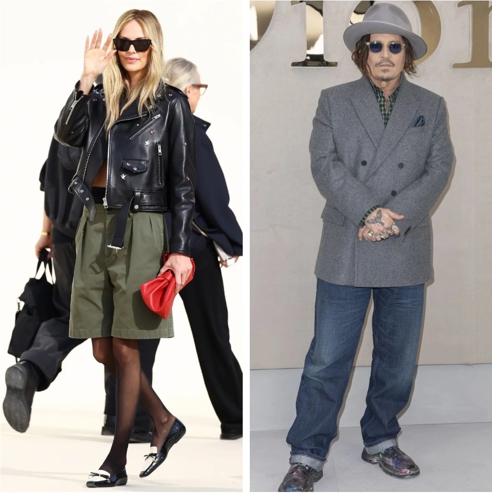 Шарлиз Терон и обиженный Депп на показе Dior