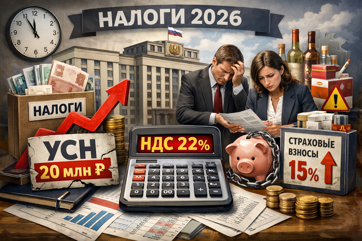 НДС: Базовая ставка повышается с 20% до 22%.