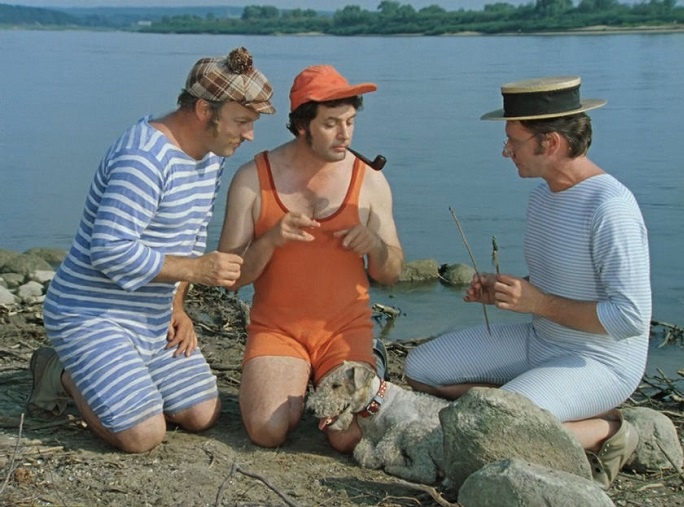 Кадр из фильма «Трое в лодке, не считая собаки» (1979). Скриншот.