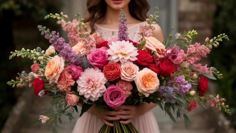     Девушка с цветами. Altapress.ru