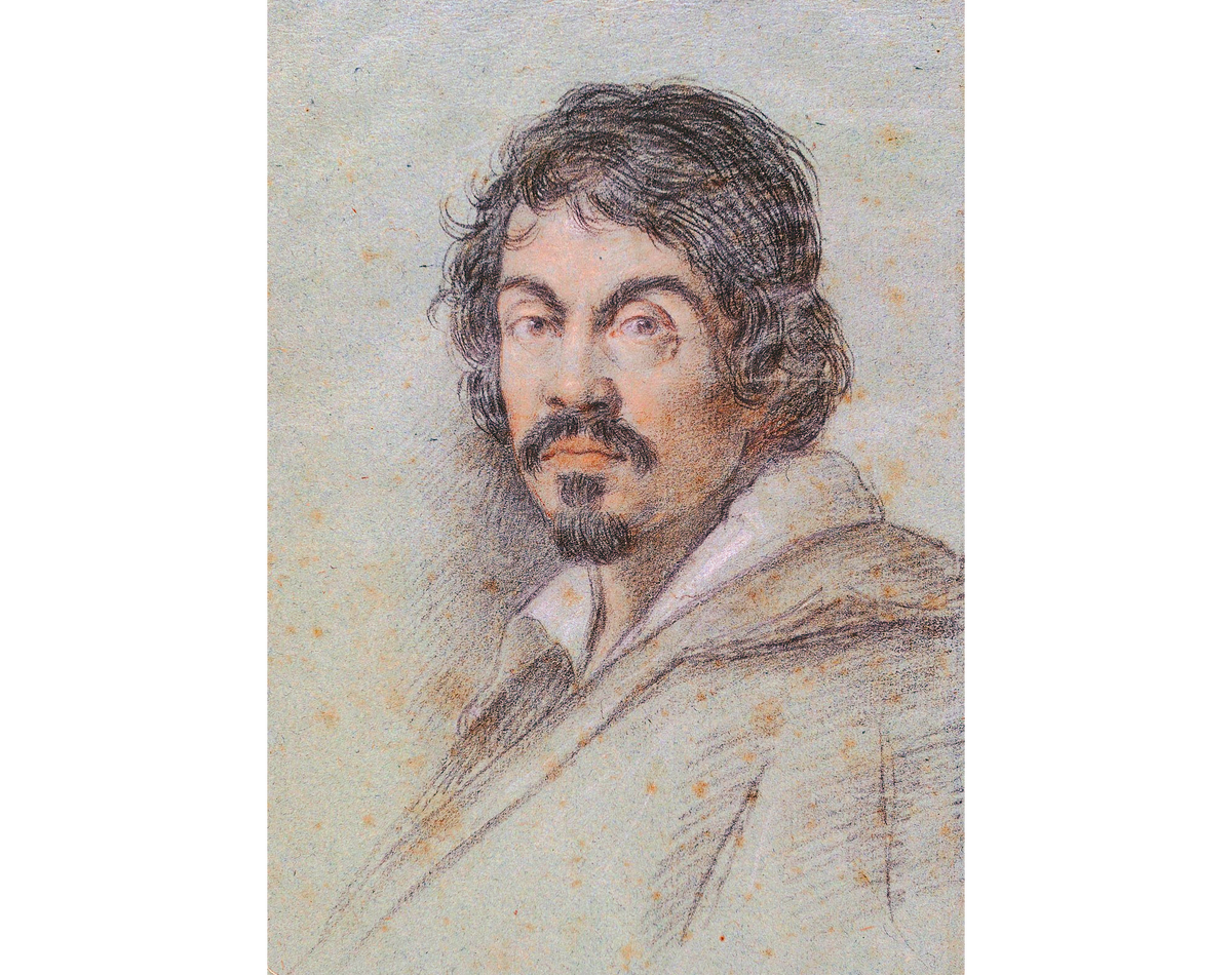 Оттавио Леони. Портрет Микеланджело Меризи да Караваджо. Около 1621 года. Бумага; уголь, сангина, мел. Библиотека Маручеллиана, Флоренция. Один из самых узнаваемых образов художника, чья жизнь после 1606 года превратилась в бегство: Рим, Неаполь, Мальта, Сицилия — и финал на тосканском берегу.