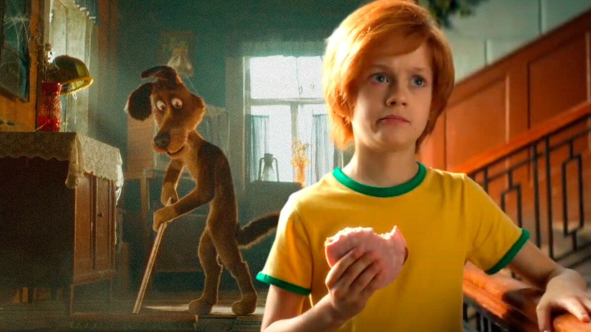 скриншот из фильма..По фильму дяде Федору 9 лет, а рост метр 20. Вова сказал, что ему 7. Ровно в 7 лет у Вовы как раз был такой рост