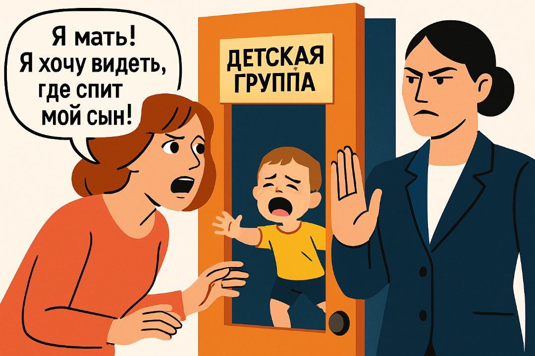 Сыну три года. Адаптация — ад. Он рыдает каждое утро. Я просто попросила воспитателя: «Можно я зайду на минуту? Посмотрю условия, успокою его, проверю, не дует ли из окна?» Ответ меня убил: «Родителям в группу нельзя! У нас требования безопасности!» Серьезно? Я мать, а не посторонняя! Что вы там прячете? Грязные полы? Злых нянечек?