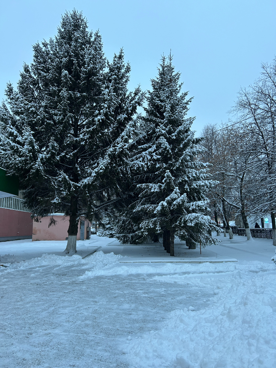 На работе во дворе