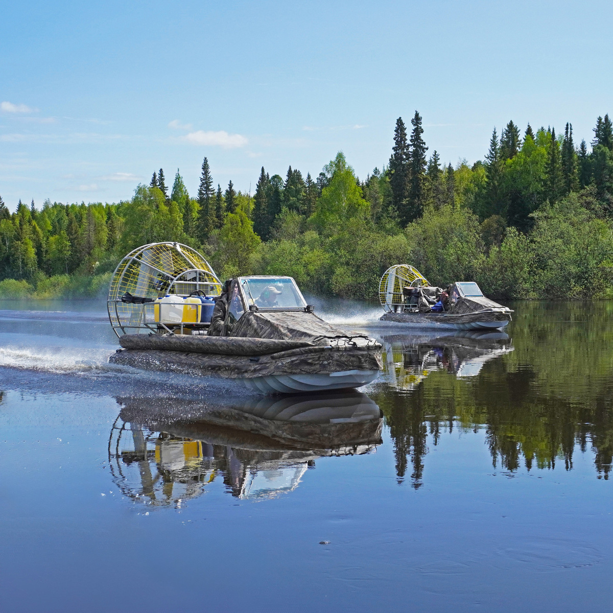 Аэролодки Берег на реке