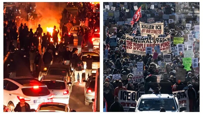 Сравнение иранских и американских протестов, которое показали иранские СМИ
Фото:
Newsweek