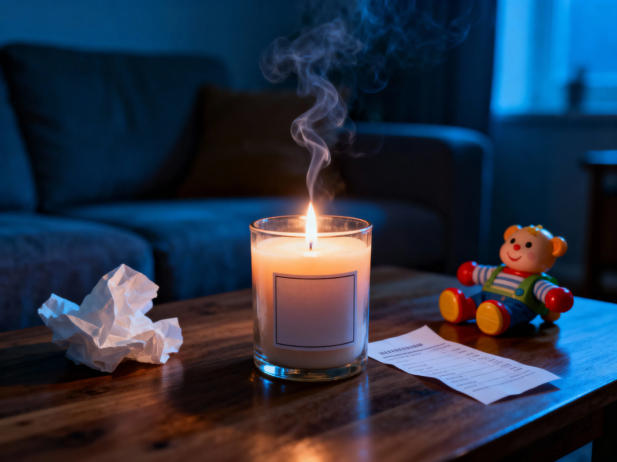 «Тот самый «безобидный» вечер при свечах. Уютно и красиво, да? А на следующий день — головная боль и чувство, будто лёгкие наждаком прочищали. 🕯️🤕»