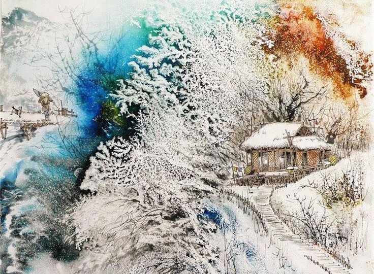 Удивительная зима в работах Bai Haoran