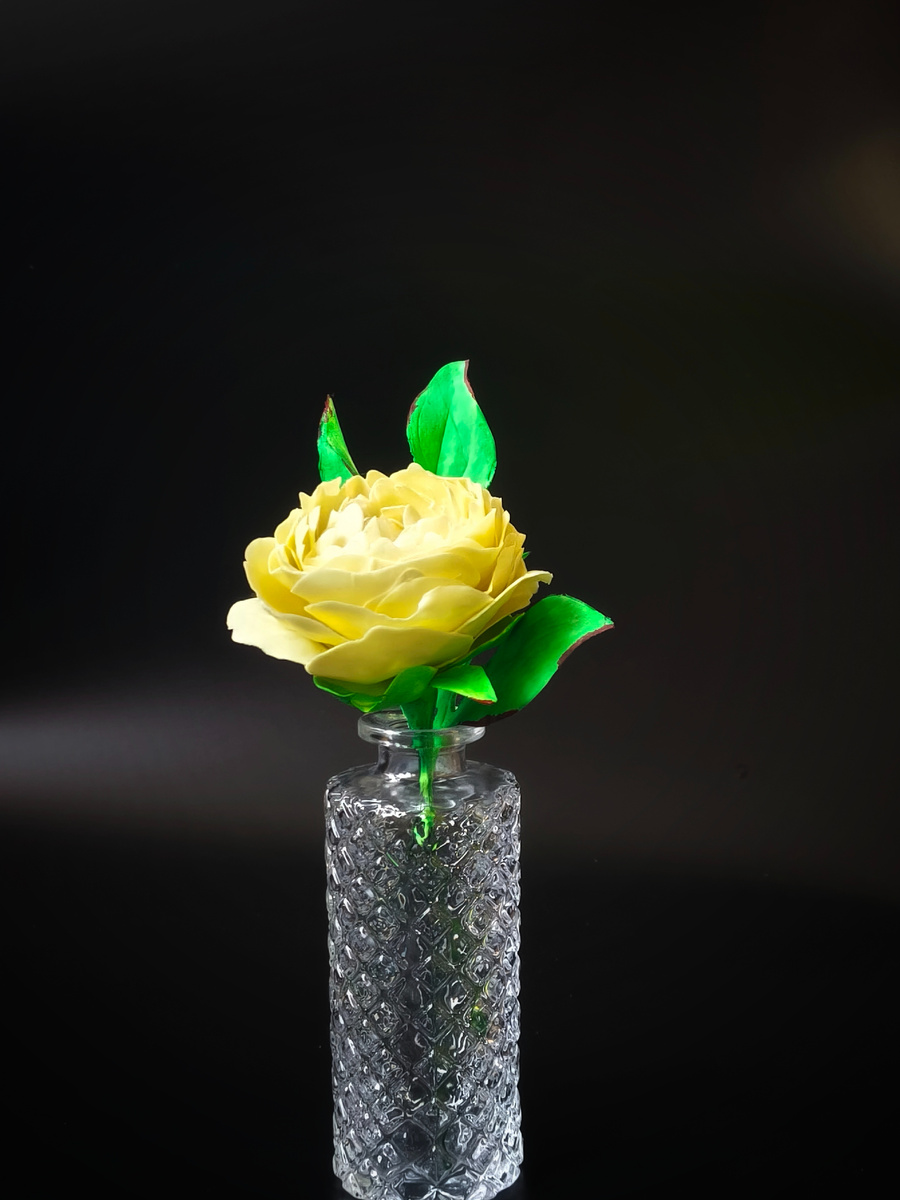 Пион из зефирной глины 