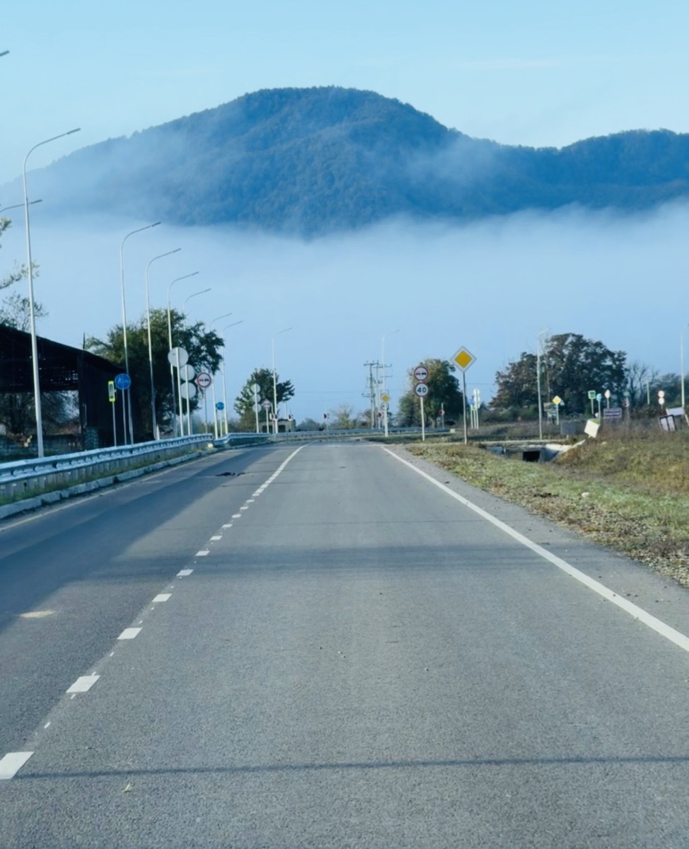 Выезжаем со станицы Даховской