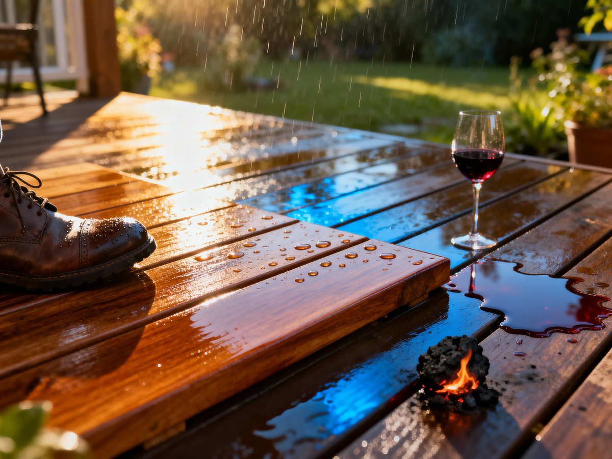 🛥️➡️🌳Образ непобедимого «яхтенного щита» так заманчив, что мы готовы поверить в его всесилие. Но эта зеркальная гладь, созданная для солёных штормов, на обычной дачной скамейке часто оборачивается липкой, вздувшейся проблемой.