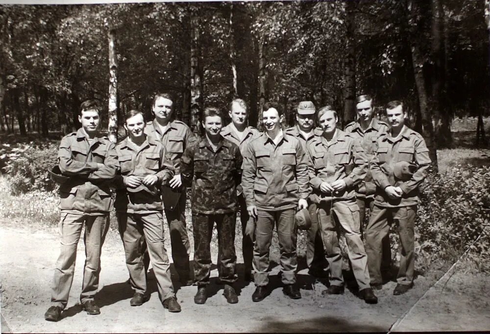 Слушатели ВАТТ 1992 года. Сапожников, Модестов, Демиденко, Козаренко, Солович, Василенко, Голик, Ляпин, Яцков, Голенко.