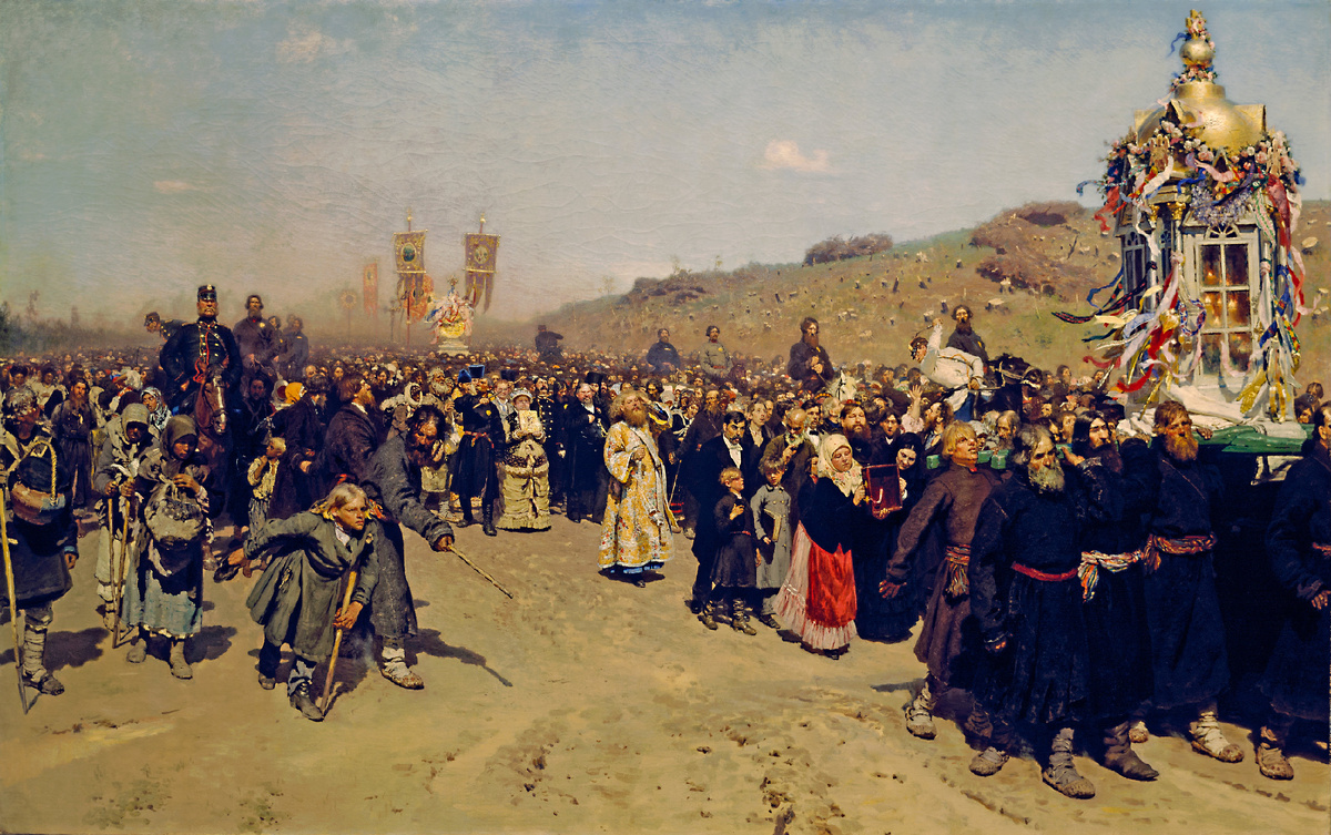 Репин И.Е. «Крестный ход в Курской губернии» (1883)