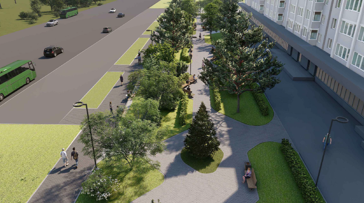 Визуализация проекта благоустройства из конкурсной документации