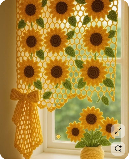 Вязание крючком. Шторы и занавески.