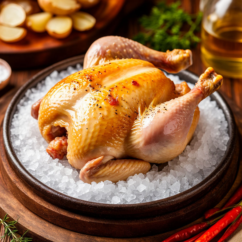 Курица в соли 