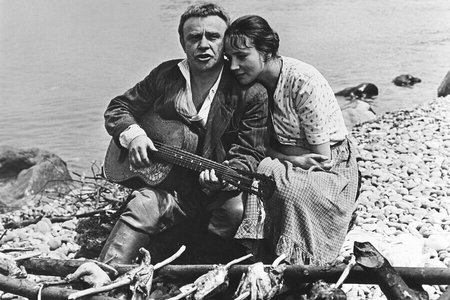 Ролан Быков и Елена Санаева, фильм "Докер".