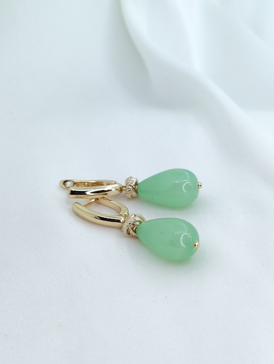 Серьги-капли из Оникса от Азимут Декор.