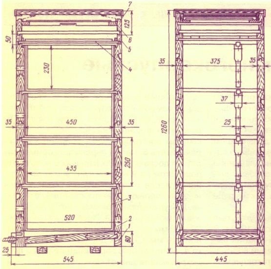 Толощина стенок многокорпусного улья
