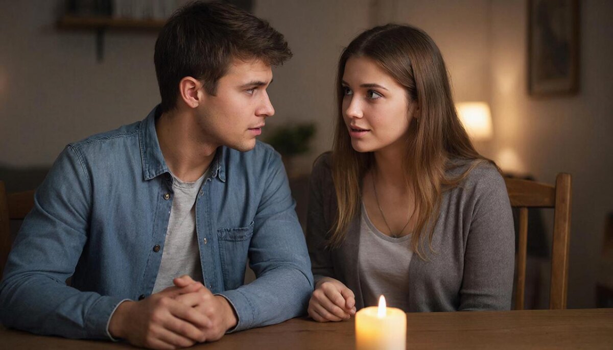 Молодая пара обсуждают свою дальнейшую жизнь.