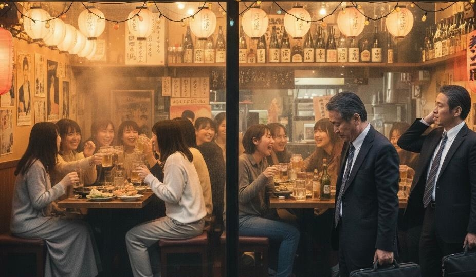 Бар в Токио решил не пускать посетителей старше 40 лет