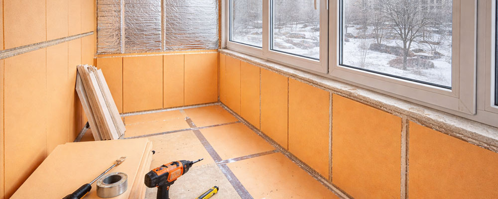 Утепление балкона XPS