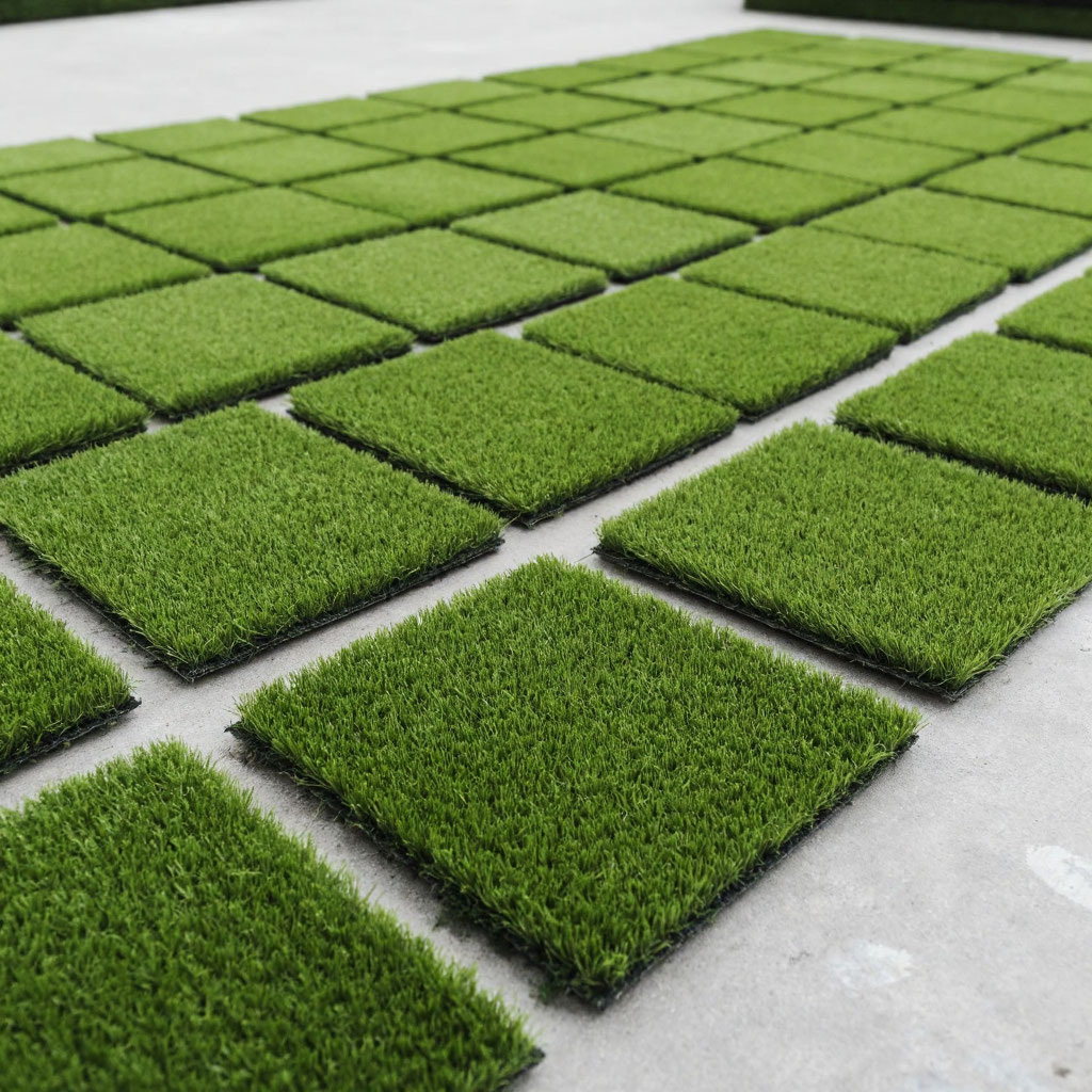 Фото 5: Образцы материалов — искусственный газон 