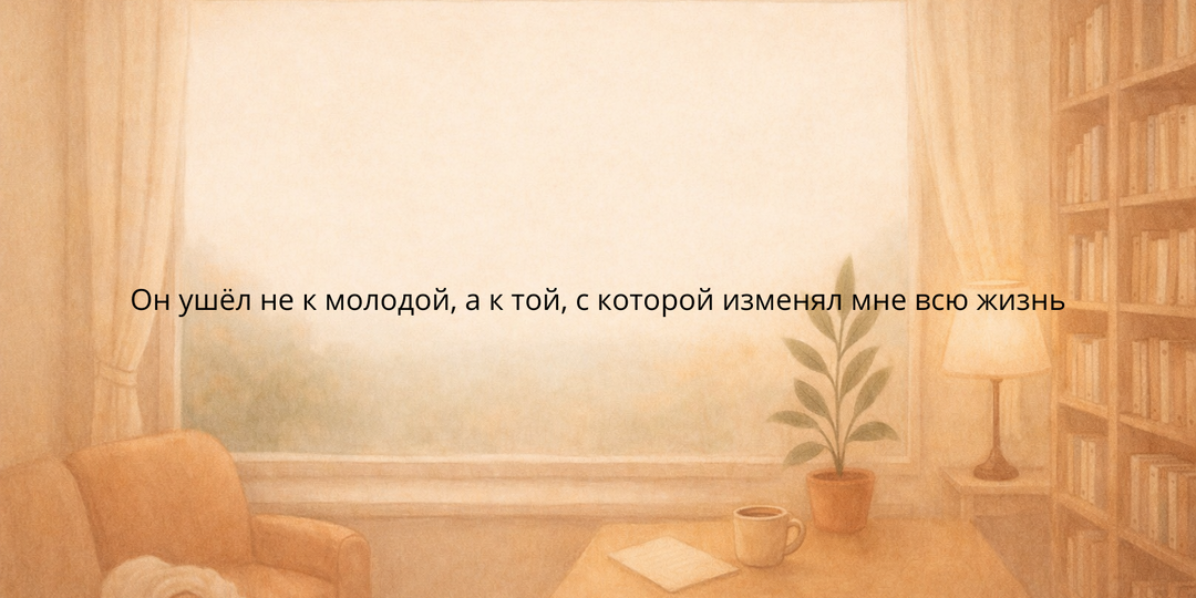 Он ушёл не к молодой, а к той, с которой изменял мне всю жизнь