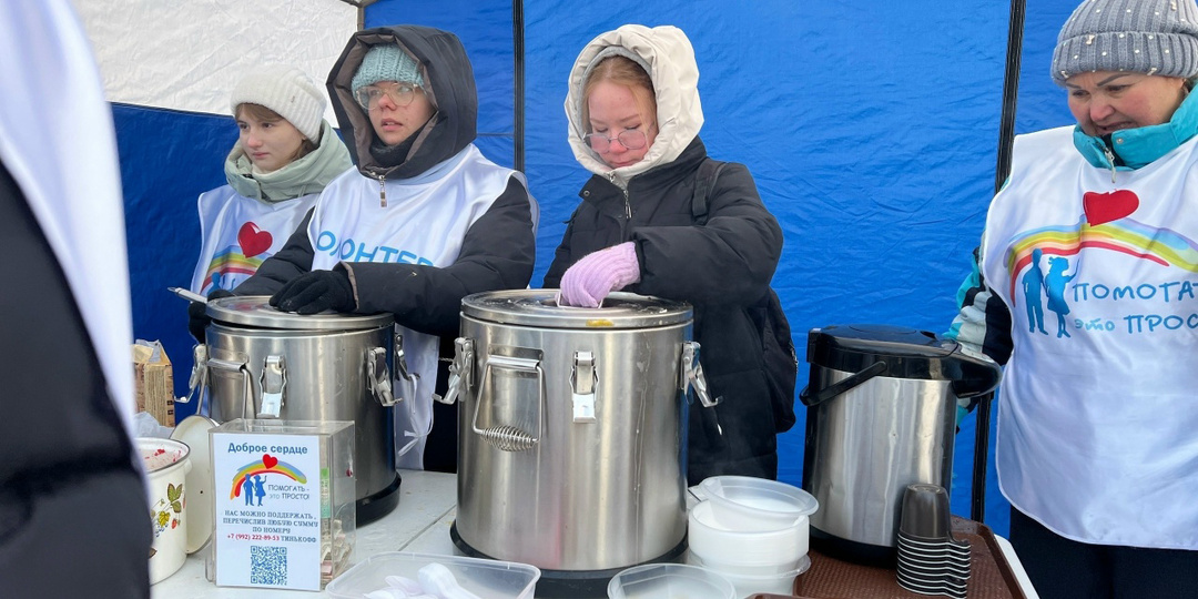 Добрая помощь от молодёжи. И снег убрать, и работе на смартфоне обучить…