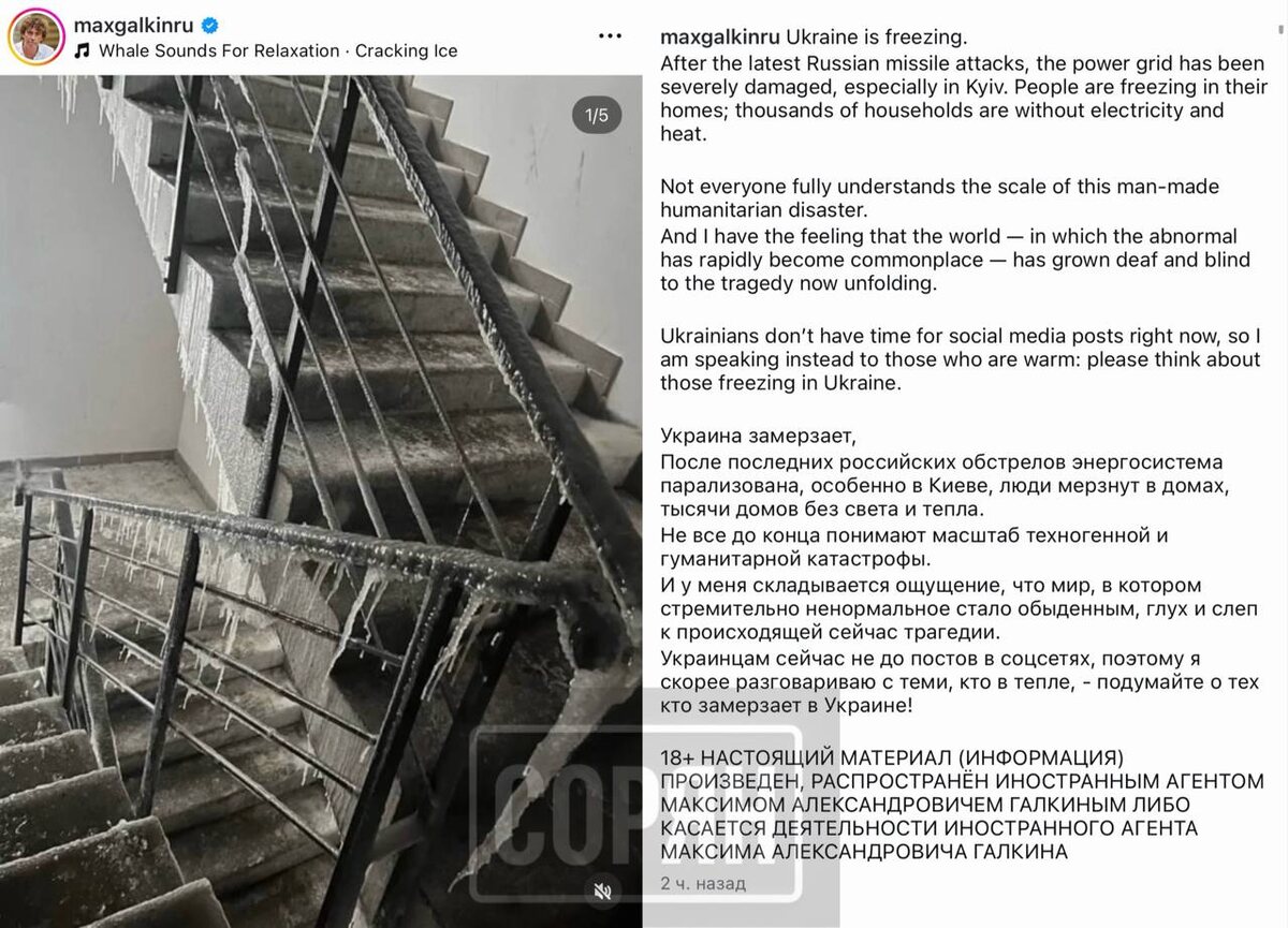    Скриншот/соцсети Максима Галкина*.