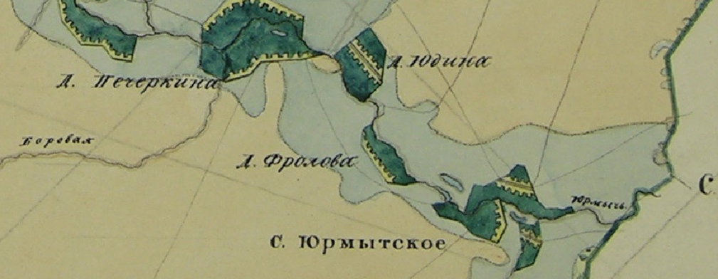 Фрагмент Плана Генерального Межевания Екатерины II.