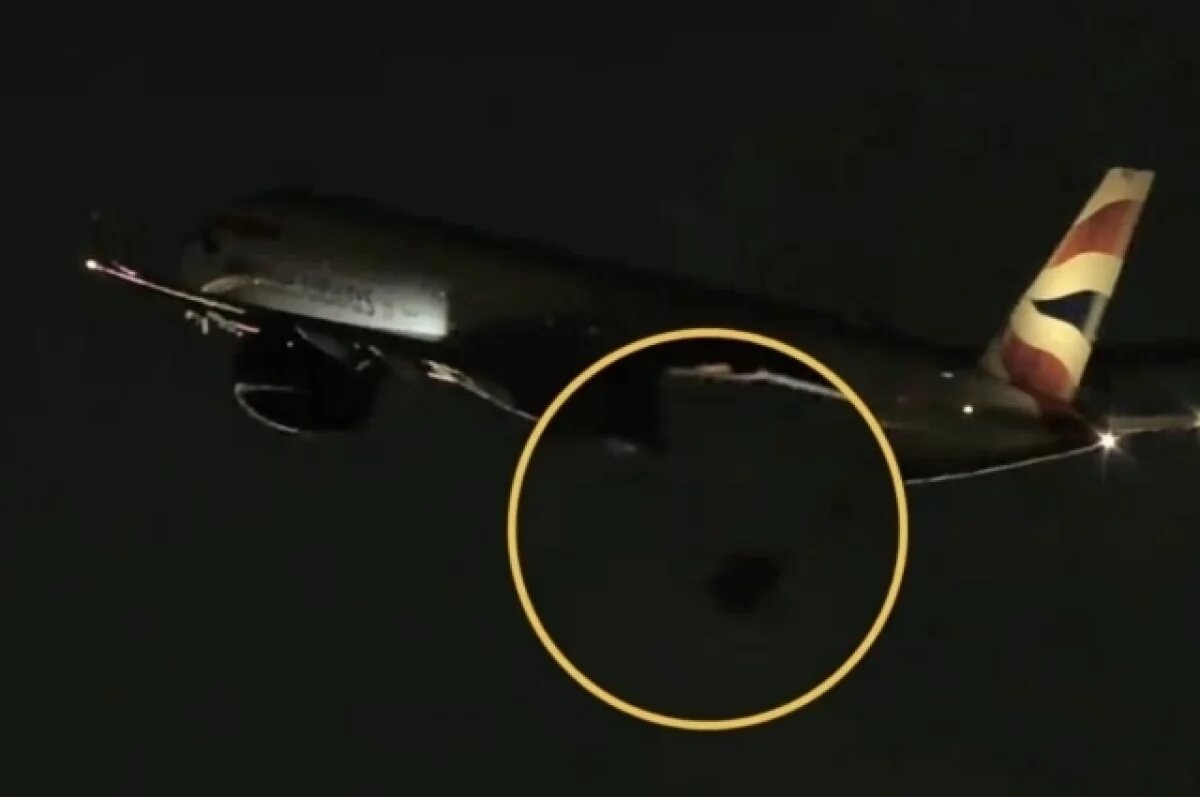    Airbus британских авиалиний потерял колесо в небе над США