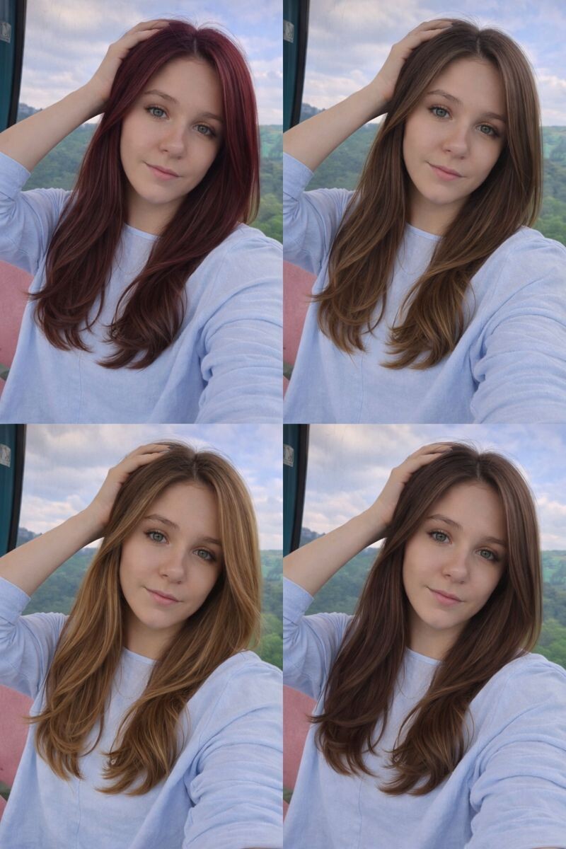 Это я примеряла с ИИ новую причёску и цвет. 