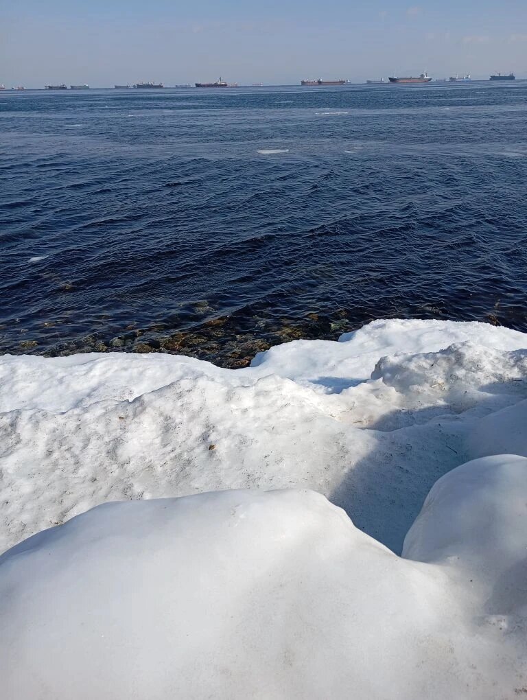 Японское море в январе. Фото автора.