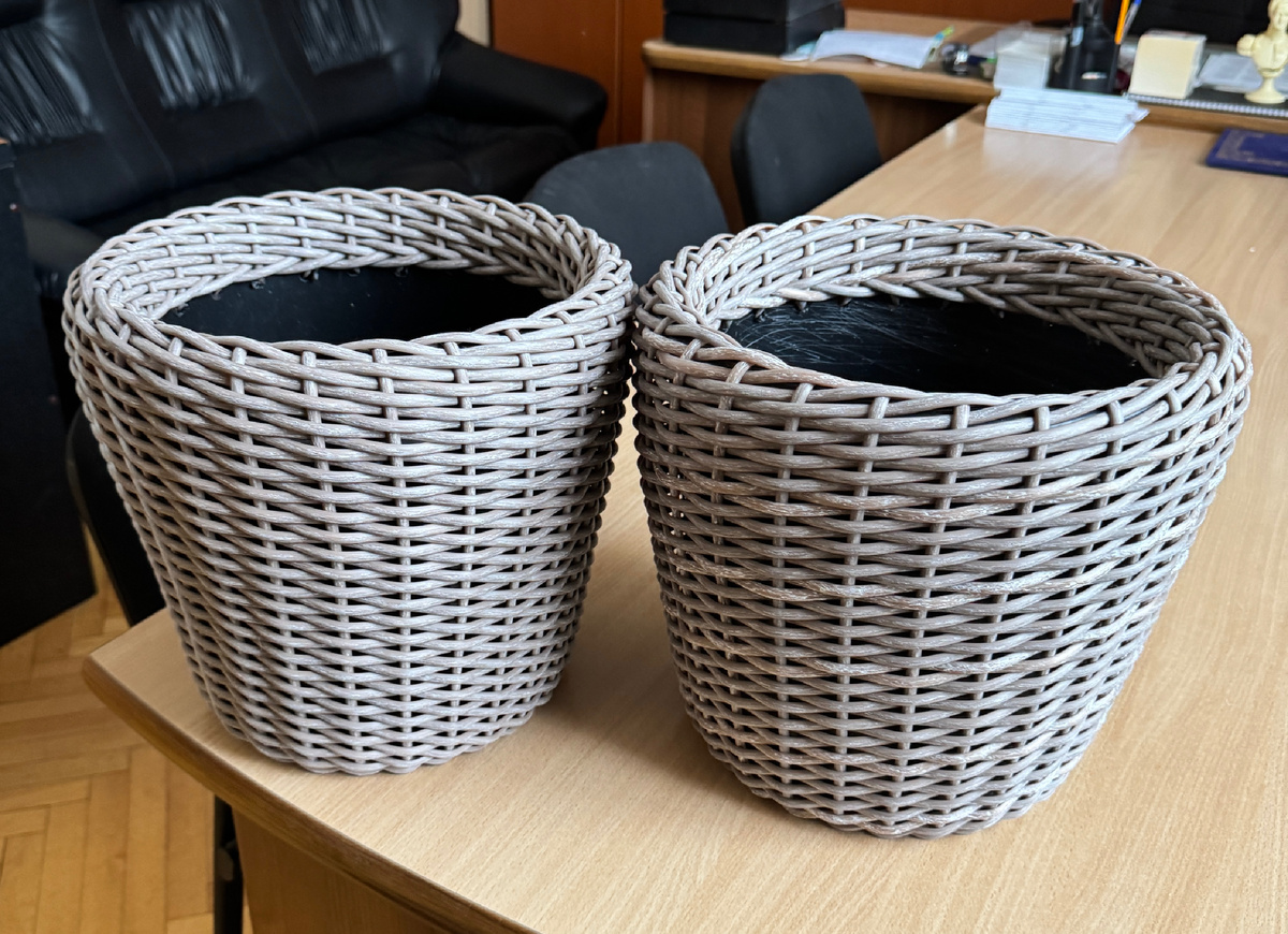 Моя работа: плетение кашпо