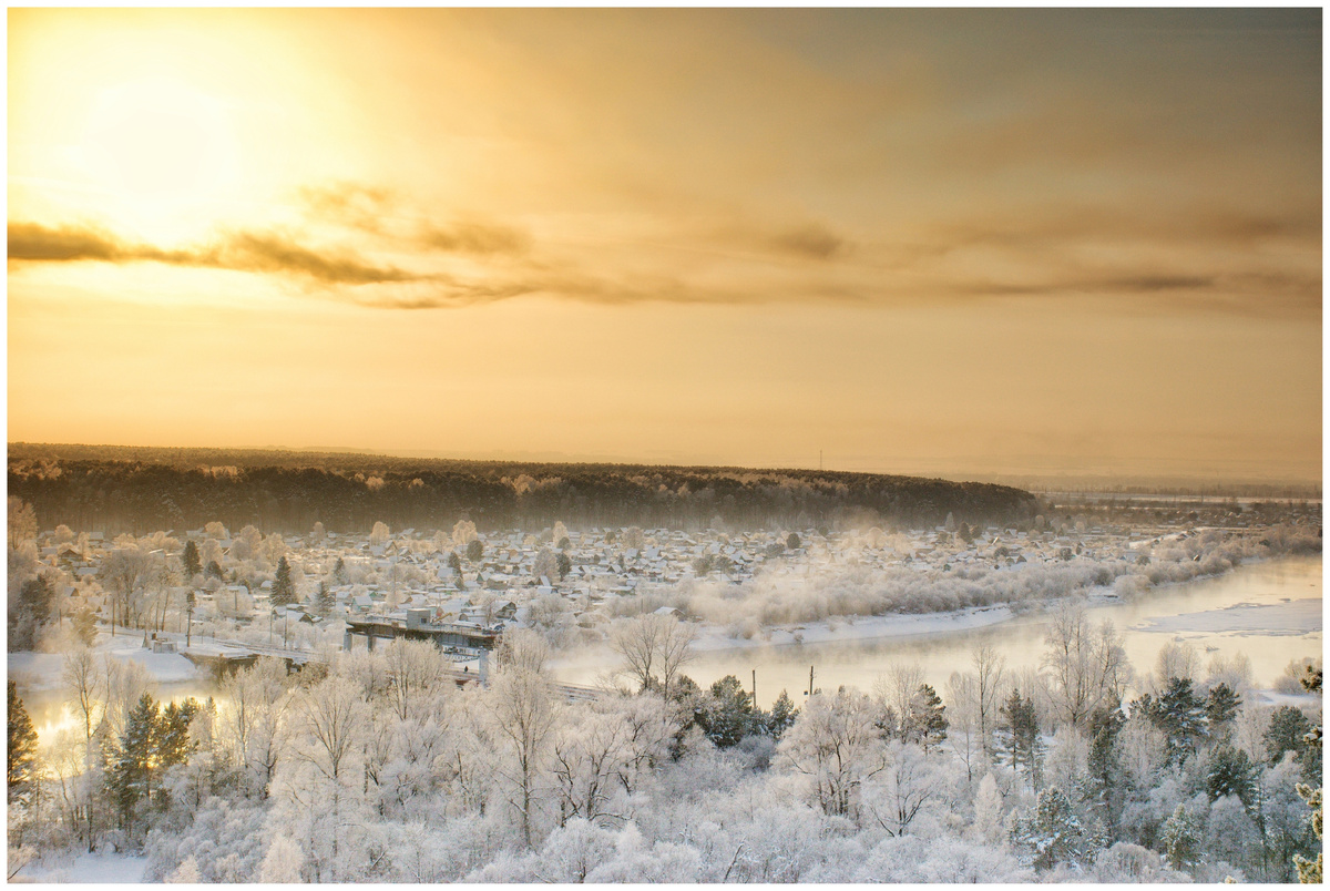 Закатные краски сибирской зимы.